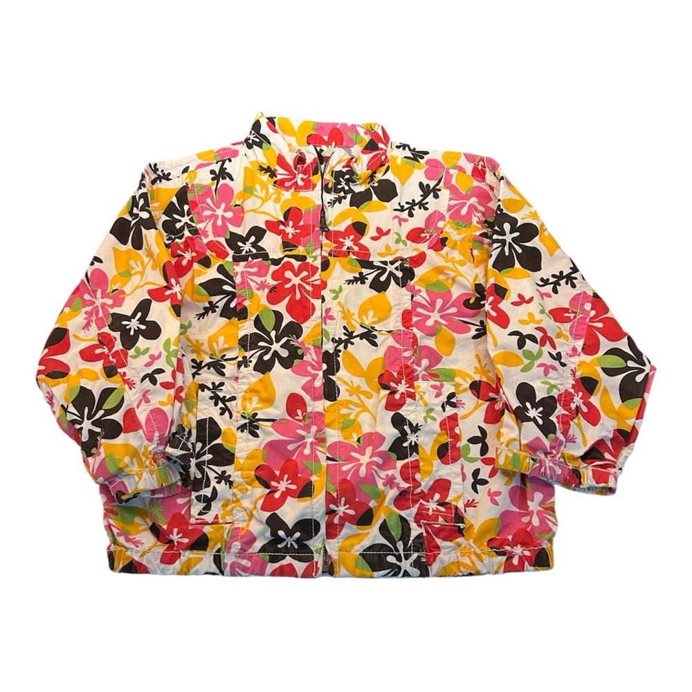 Old Navy 2008 Vintage Y2K Floral Girls Kids Jacket Size Large‎ 100% Cotton